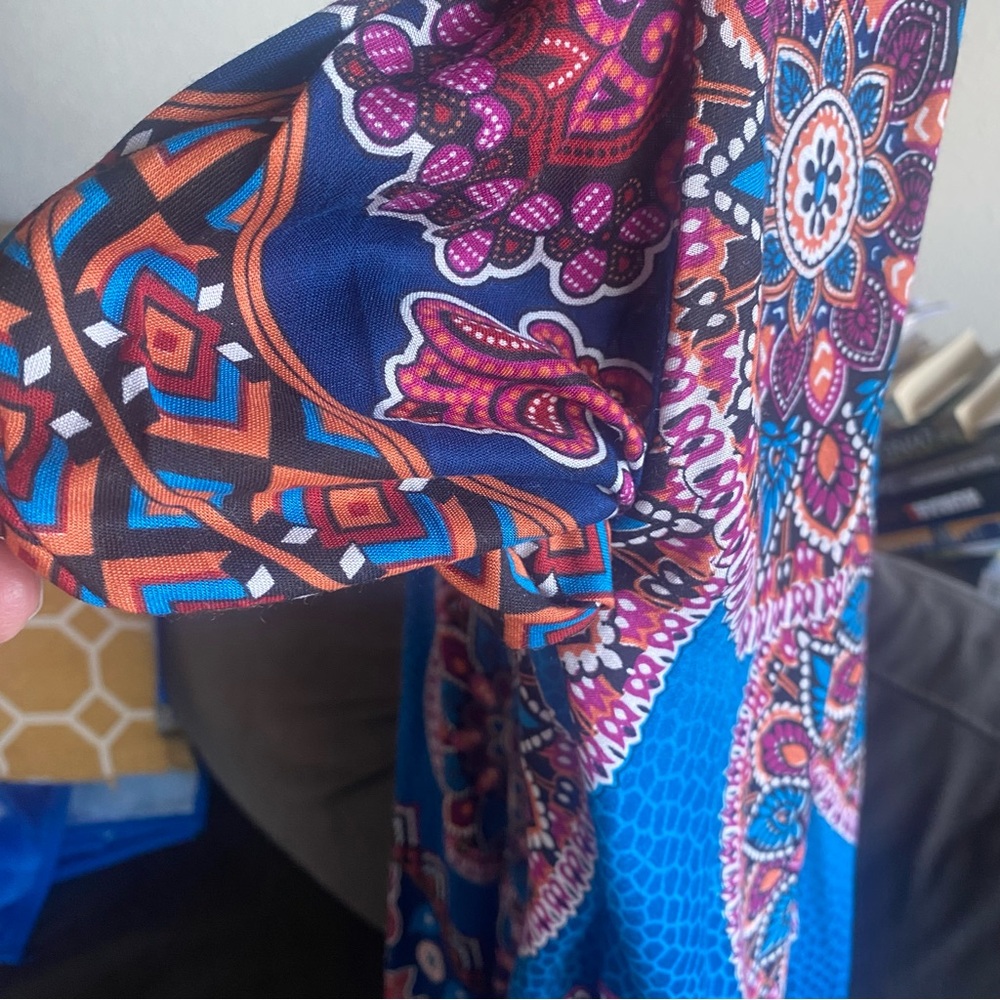 Boho Mandala Harem Drop Crotch Jumpsuit One Size Festival - Picture 6 of 8